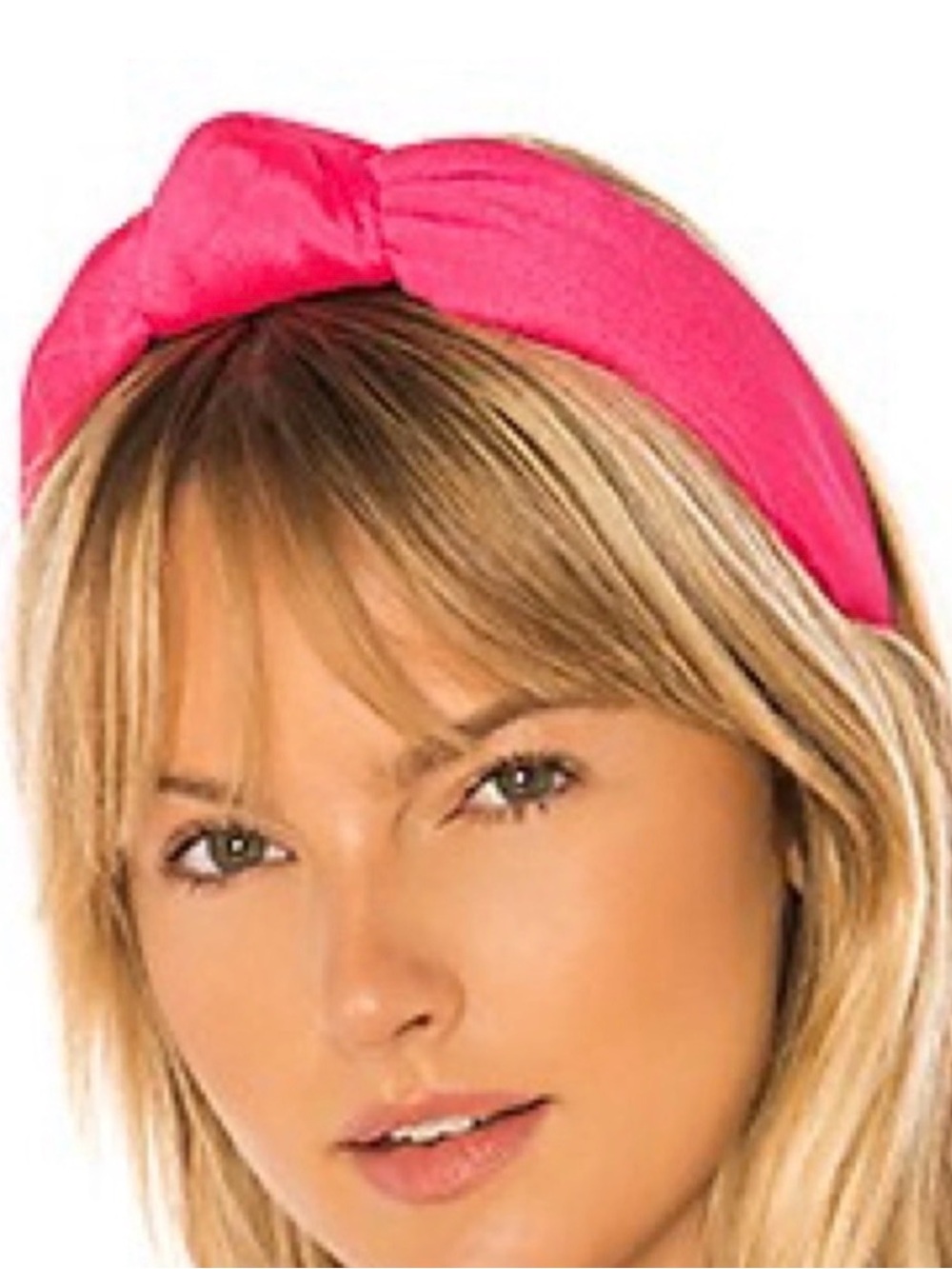 Lele Sadoughi Hot Pink Velvet Headband
